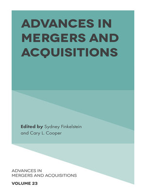 cover image of Advances in Mergers and Acquisitions